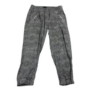 DWP Walnut Brown Animal‎ Pattern Jogger Pants Women's Size Small